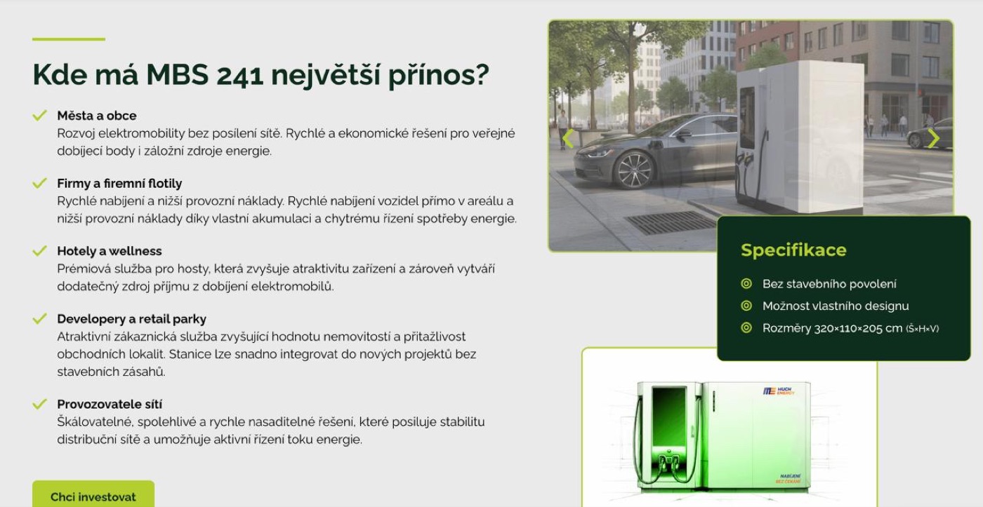 Přínos MBS 241 pro města, firmy, hotely, developery a provozovatele sítí